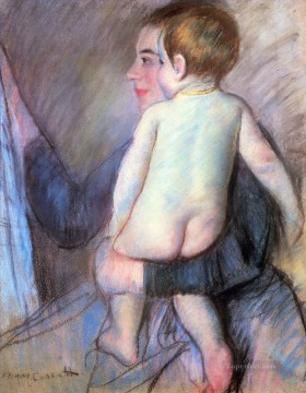 María Cassatt Painting - En la ventana madres hijos Mary Cassatt
